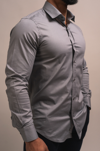 SLIM-FIT SOLID COLOUR SHIRT