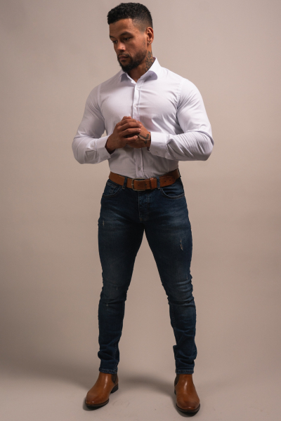 CAMISA SLIM-FIT, COLOR SÓLIDO