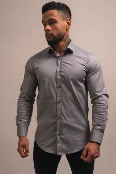 SLIM-FIT SOLID COLOUR SHIRT