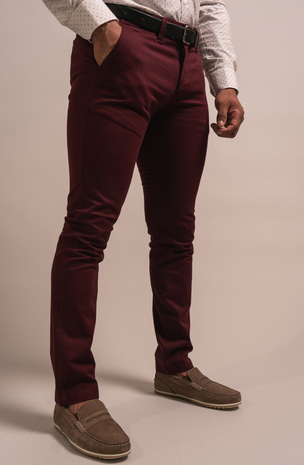 SLIM TROUSERS SOLID COLOUR