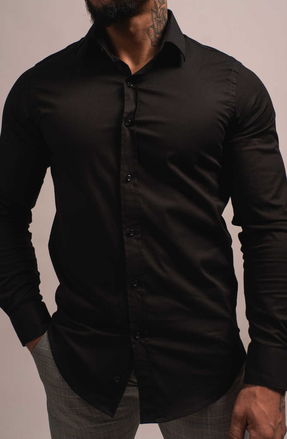 CAMISA SLIM-FIT, COLOR SÓLIDO