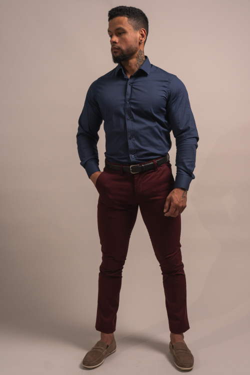 CAMISA SLIM-FIT, COLOR SÓLIDO