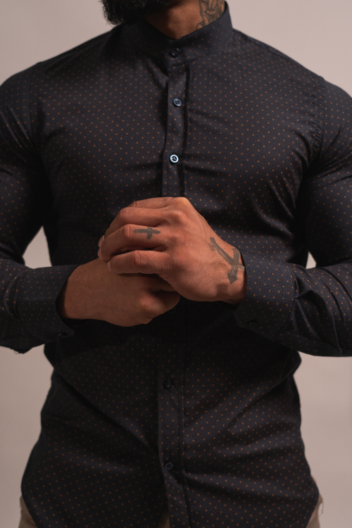 MAO COLLAR SHIRT