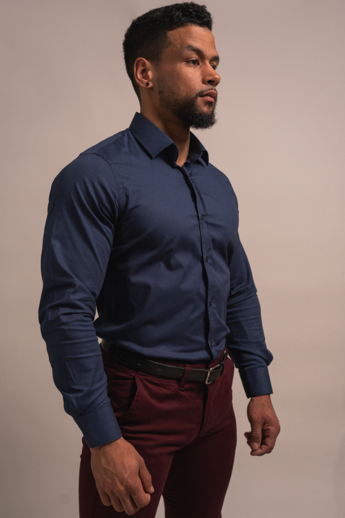 CAMISA SLIM-FIT, COLOR SÓLIDO