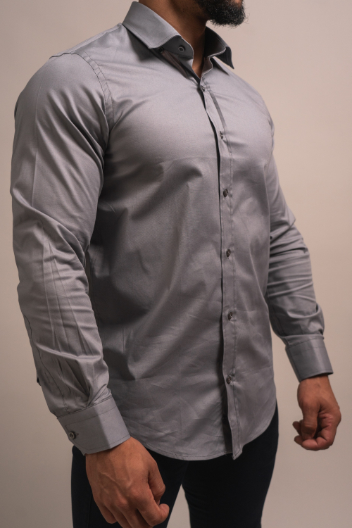 SLIM-FIT SOLID COLOUR SHIRT