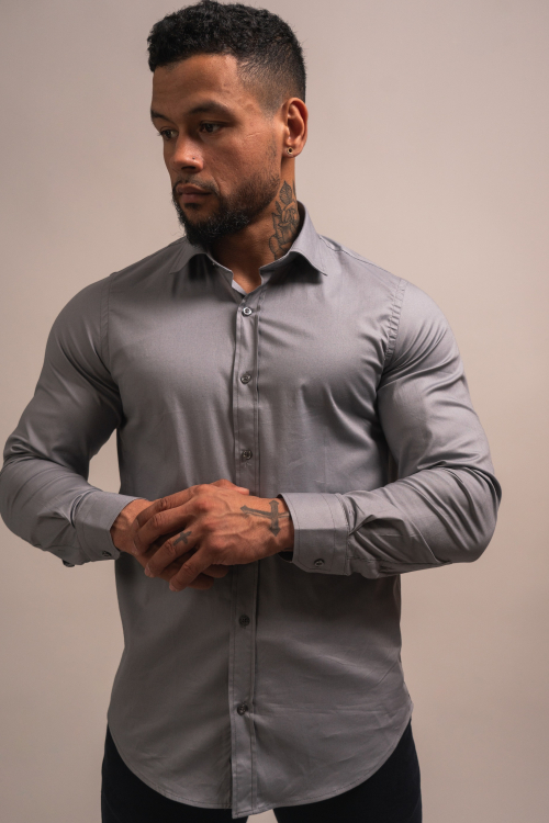 SLIM-FIT SOLID COLOUR SHIRT