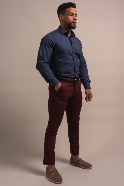 CAMISA SLIM-FIT, COLOR SÓLIDO