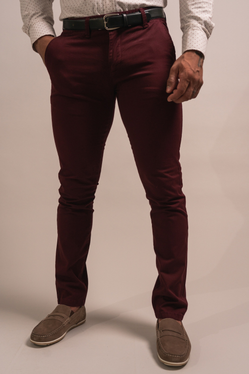 SLIM TROUSERS SOLID COLOUR
