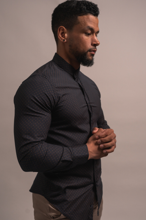 MAO COLLAR SHIRT