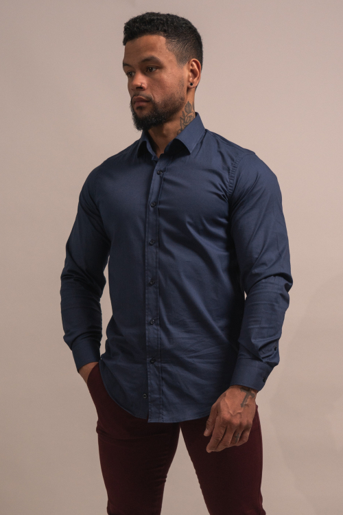 CAMISA SLIM-FIT, COLOR SÓLIDO