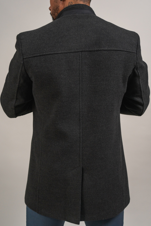 ANTHRACITE WOOL COAT