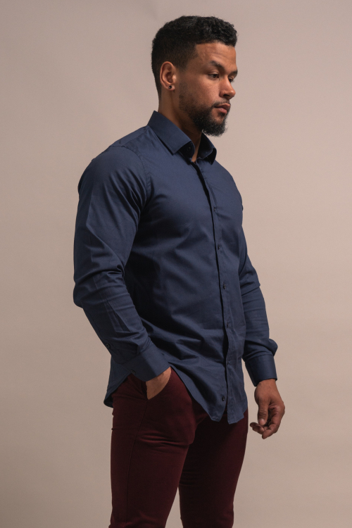 CAMISA SLIM-FIT, COLOR SÓLIDO