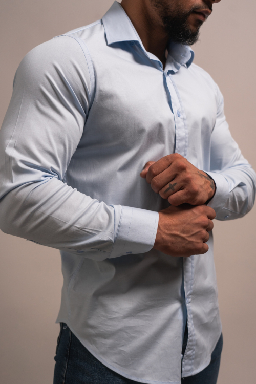 CAMISA SLIM-FIT, COLOR SÓLIDO