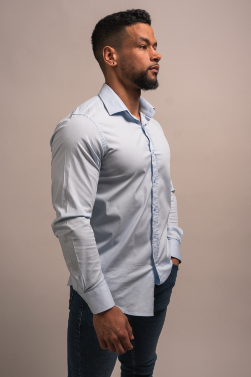 CAMISA SLIM-FIT, COLOR SÓLIDO