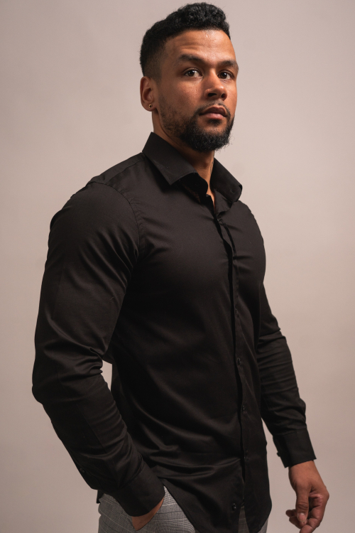 CAMISA SLIM-FIT, COLOR SÓLIDO