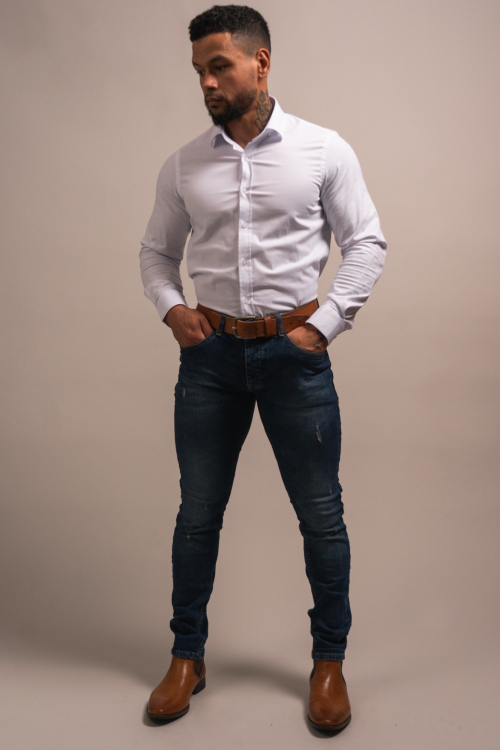 CAMISA SLIM-FIT, COLOR SÓLIDO