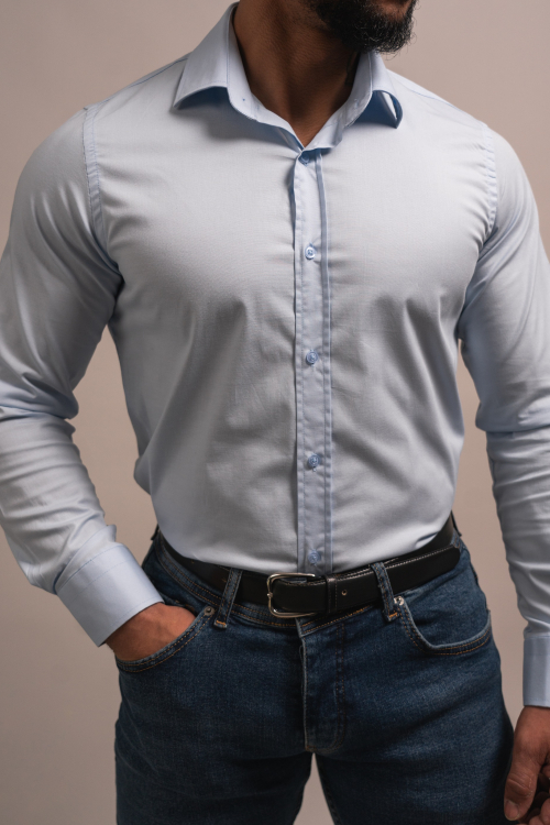 CAMISA SLIM-FIT, COLOR SÓLIDO