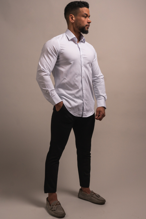 CAMISA SLIM-FIT, COLOR SÓLIDO