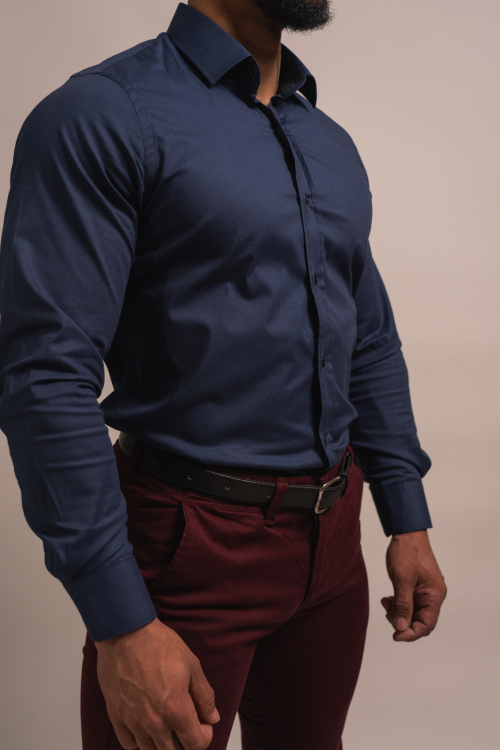 CAMISA SLIM-FIT, COLOR SÓLIDO