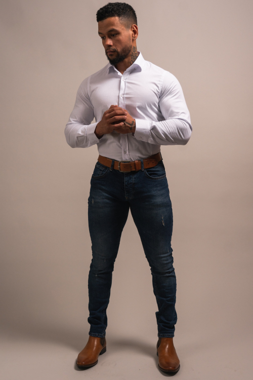 CAMISA SLIM-FIT, COLOR SÓLIDO