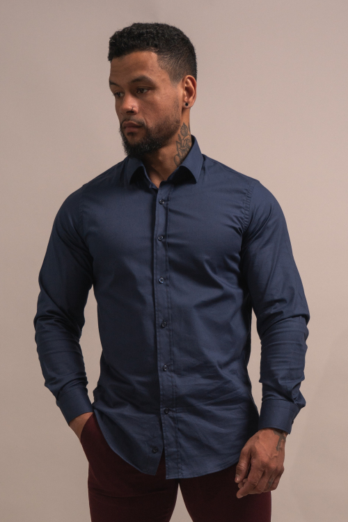 CAMISA SLIM-FIT, COLOR SÓLIDO