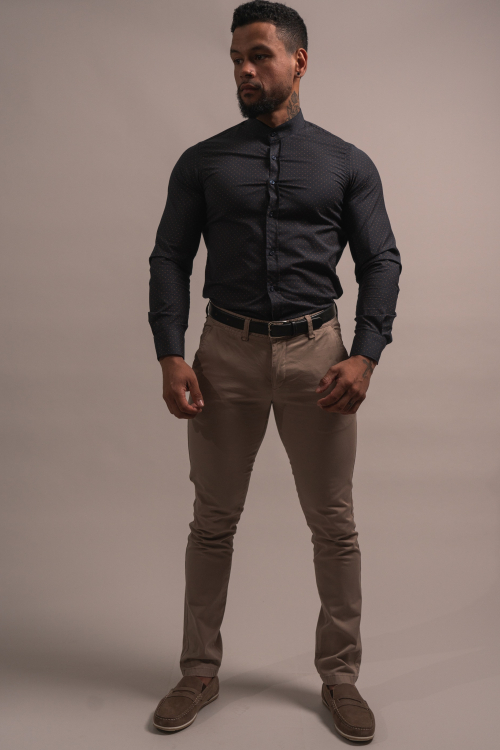 MAO COLLAR SHIRT