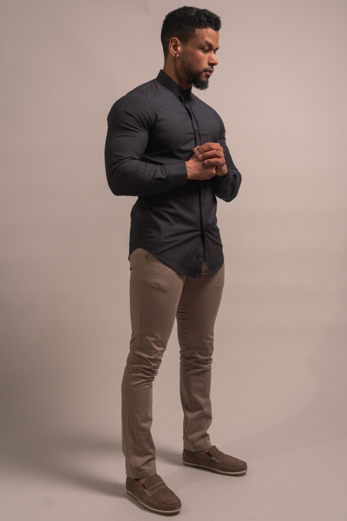 MAO COLLAR SHIRT