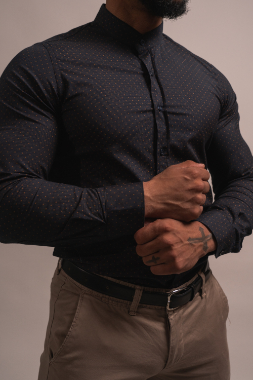 MAO COLLAR SHIRT