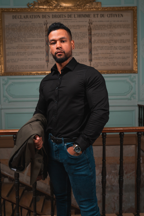 CAMISA SLIM-FIT, COLOR SÓLIDO