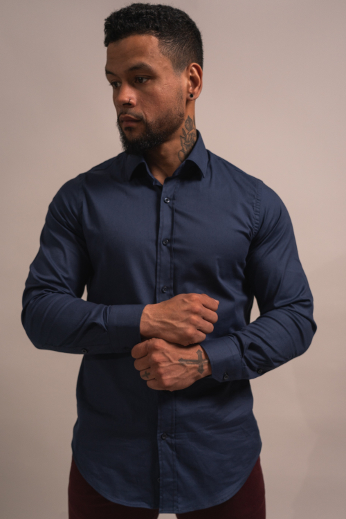 CAMISA SLIM-FIT, COLOR SÓLIDO