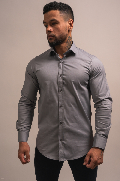 SLIM-FIT SOLID COLOUR SHIRT