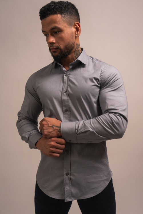 SLIM-FIT SOLID COLOUR SHIRT