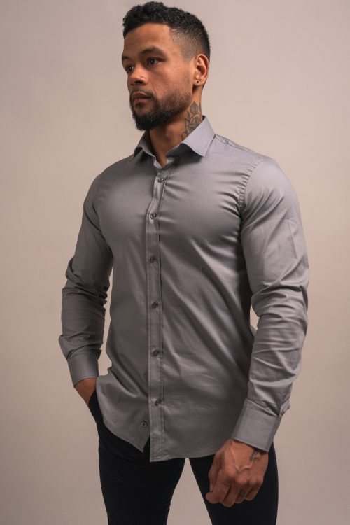 SLIM-FIT SOLID COLOUR SHIRT