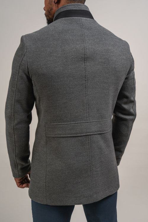 WOOL COAT WITH FUR