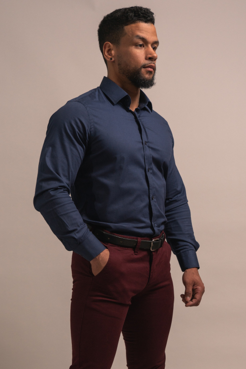 CAMISA SLIM-FIT, COLOR SÓLIDO