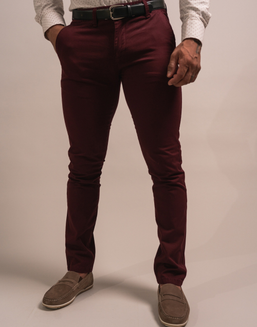 SLIM TROUSERS SOLID COLOUR