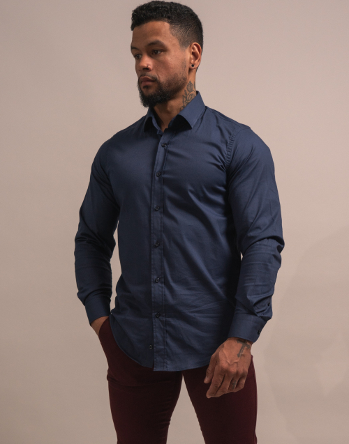 CAMISA SLIM-FIT, COLOR SÓLIDO
