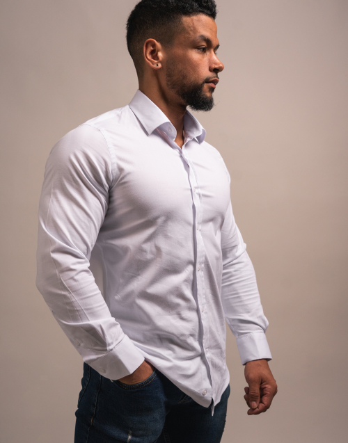 CAMISA SLIM-FIT, COLOR SÓLIDO